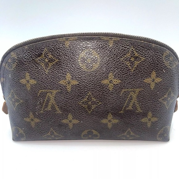 Louis Vuitton Cosmetic Bag Brown Canvas Monogram Cosmetique Pouch M47515 LV - Picture 4 of 16
